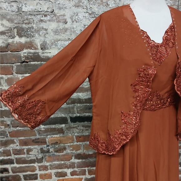 Mother of the Bride Dress Suit 2 Piece Women's Size 10 Cocktail Party Wedding - Picture 5 of 12